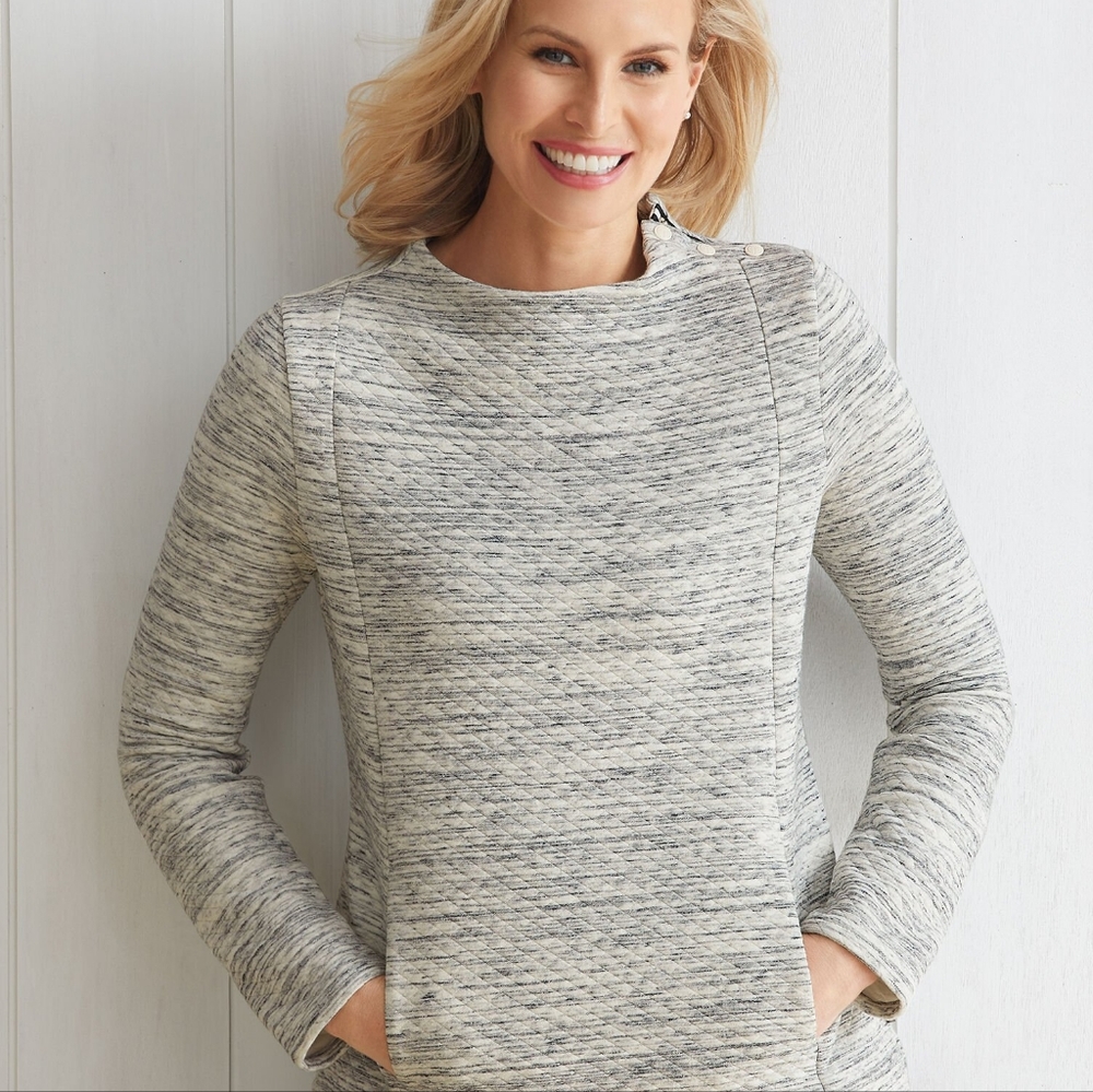 Talbots diamond quilted pullover, size XLP
